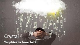  Presentation with cloud - Slides enhanced with looking at cloud with falling background and a  colored foreground