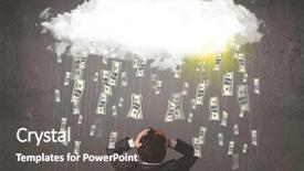  Presentation with cloud - Beautiful presentation theme featuring looking at cloud with falling backdrop and a  colored foreground