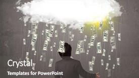  Presentation with cloud - Slides enhanced with looking at cloud with falling background and a  colored foreground