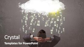  Presentation with cloud - Slides enhanced with looking at cloud with falling background and a dark gray colored foreground