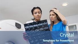  Presentation with chest - Cool new presentation theme with looking at ct scan chest backdrop and a ocean colored foreground