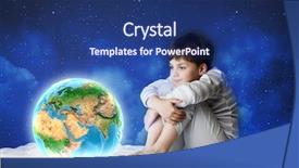  Presentation with nasa - Presentation theme enhanced with looking at earth planet background and a ocean colored foreground