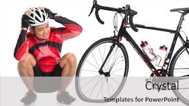  Presentation with headache - Presentation enhanced with looking at his flat tire background and a light gray colored foreground