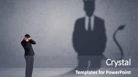  Presentation with demon - Slide deck consisting of his own devil demon shadow background and a gray colored foreground