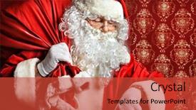  Presentation with christmas presents - Slide deck enhanced with looking at his watch christmas background and a red colored foreground