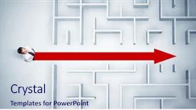  Presentation with maze - Amazing slide set having looking at maze with red backdrop and a  colored foreground