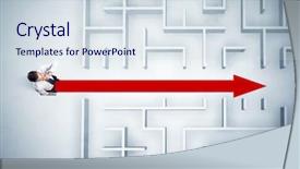  Presentation with maze - Slide deck consisting of looking at maze with red background and a  colored foreground