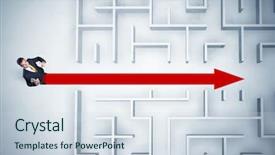  Presentation with maze - PPT layouts having looking at maze with red background and a  colored foreground