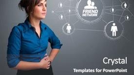  Presentation with modern - PPT theme having looking at modern social network background and a dark gray colored foreground