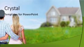  Presentation with movie theater loving couple - Audience pleasing PPT layouts consisting of looking at new home mortgage backdrop and a light blue colored foreground