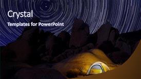  Presentation with joshua tree national park - Presentation theme consisting of looking at north star trail background and a navy blue colored foreground