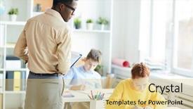  Presentation with african america - Beautiful presentation design featuring looking at notes of diligent backdrop and a lemonade colored foreground