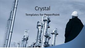  Presentation with oil gas - Cool new presentation theme with looking at oil and gas backdrop and a light blue colored foreground