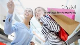  Presentation with women - Slide deck enhanced with pre sales - young casual women looking background and a light gray colored foreground