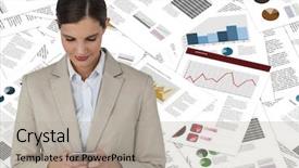  Presentation with phone - Slide deck having looking at phone against document background and a light gray colored foreground