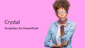  Presentation with african american sex - Presentation theme with looking at the camera blowing background and a  colored foreground