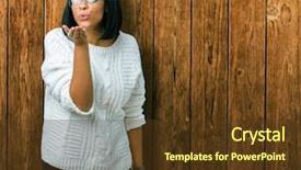  Presentation with african american sex - Slide deck enhanced with looking at the camera blowing background and a  colored foreground