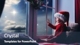  Presentation with merry christmas - PPT layouts consisting of looking at the christmas star background and a ocean colored foreground