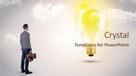  Presentation with what is thing used in looking for far object - PPT theme having looking at the globe courtesy background and a cream colored foreground