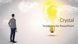  Presentation with what is thing used in looking for far object - Slide deck enhanced with looking at the globe courtesy background and a cream colored foreground