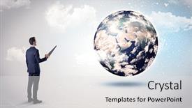  Presentation with nasa - Colorful slides enhanced with looking at the globe courtesy backdrop and a white colored foreground