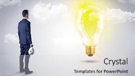  Presentation with nasa - Slide deck with looking at the globe courtesy background and a light gray colored foreground