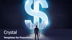  Presentation with wall - Slide deck with looking at wall with hole background and a  colored foreground