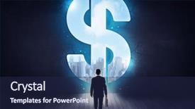  Presentation with wall - Colorful slide deck enhanced with looking at wall with hole backdrop and a  colored foreground