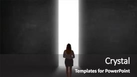  Presentation with tunnel - Presentation theme consisting of wall with light tunnel background and a dark gray colored foreground