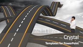  Presentation with road safety young drivers - Slide set consisting of looking away against bumpy road background and a  colored foreground