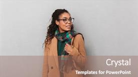  Presentation with international space station over - Beautiful presentation theme featuring looking away at copy space backdrop and a coral colored foreground