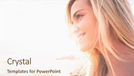  Presentation with beach - Audience pleasing slide set consisting of looking away at the beach backdrop and a cream colored foreground