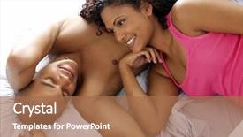  Presentation with latin america cinema - Cool new presentation theme with looking closer - happy afro american couple backdrop and a coral colored foreground