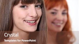  Presentation with german shepherd two young puppys - Beautiful slides featuring looking closer - two young women posing backdrop and a tawny brown colored foreground