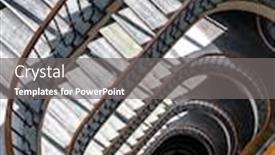  Presentation with pair eyes looking down - PPT theme having looking-down-at-the-spiral background and a gray colored foreground