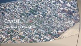  Presentation with new york - Cool new theme with looking down on long island backdrop and a gray colored foreground