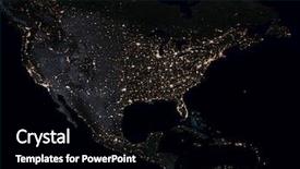  Presentation with north america - Audience pleasing presentation theme consisting of looking earth map north america backdrop and a black colored foreground