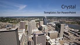  Presentation with cincinnati - Cool new presentation design with looking east past cincinnati backdrop and a teal colored foreground
