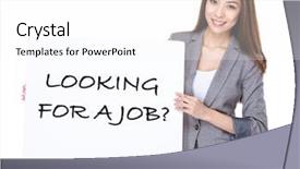  Presentation with job fair - Beautiful presentation design featuring looking for a job backdrop and a white colored foreground