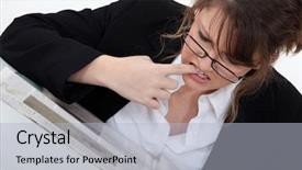  Presentation with newspaper - Slide set featuring looking for a new job background and a light blue colored foreground