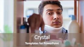  Presentation with medicines - Presentation theme featuring looking for medicines at farmacy background and a  colored foreground