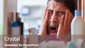  Presentation with medicines - Presentation consisting of looking for medicines at farmacy background and a  colored foreground