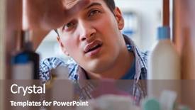  Presentation with medicines - Amazing slide set having looking for medicines at farmacy backdrop and a  colored foreground