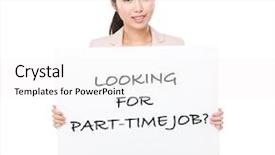  Presentation with part time job - Presentation theme featuring  background and a  colored foreground