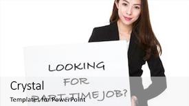  Presentation with part time job - Colorful slide set enhanced with  backdrop and a  colored foreground