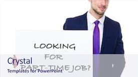  Presentation with part time job - Presentation theme featuring  background and a  colored foreground
