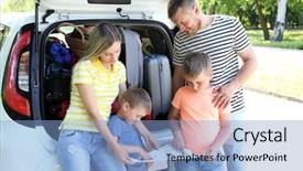  Presentation with life journey road map - Colorful presentation theme enhanced with looking for road on map backdrop and a  colored foreground