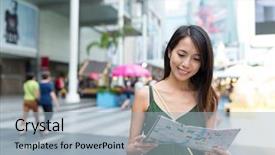  Presentation with city map - Theme having looking for the city map background and a  colored foreground