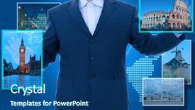  Presentation with tourism policy - Cool new PPT layouts with attractive pregnant woman drinks water backdrop and a light gray colored foreground