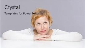  Presentation with evaluation of 5 years old boy - Amazing slide deck having looking forward - nice forty years old woman backdrop and a light gray colored foreground